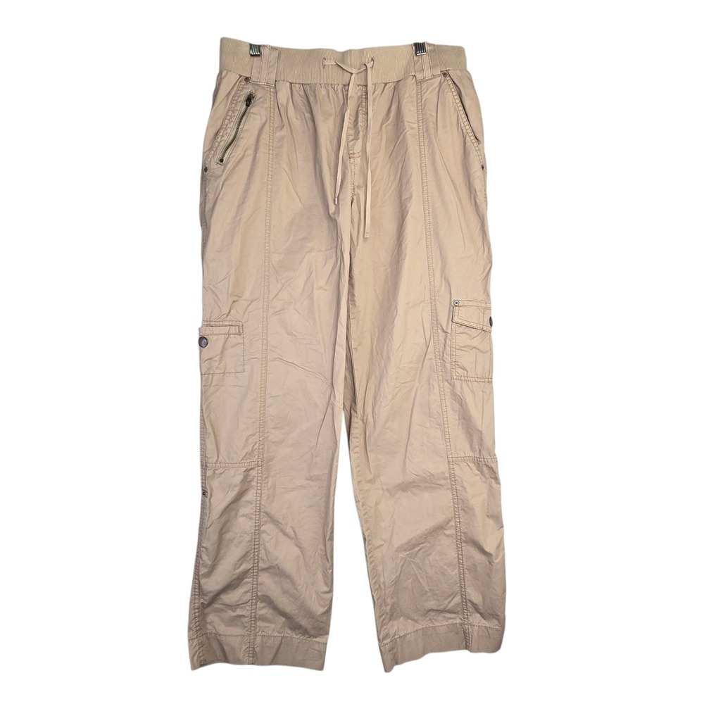 Y2K Womens Tan Cotton Cargo Utility Pants SZ 14 Fashion Bug Kim Possible Utility